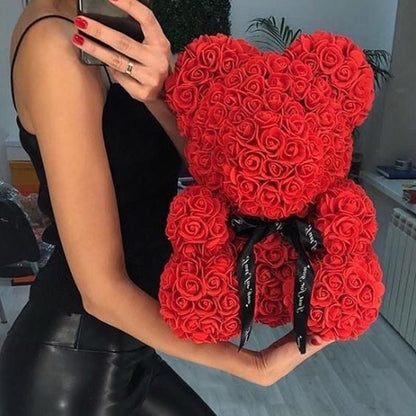 Handmade Rose Teddy Bear-Eternal Love