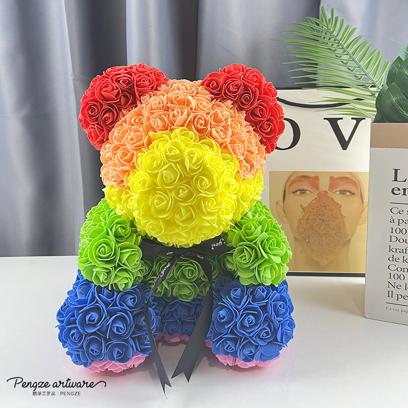 Handmade Rose Teddy Bear-Eternal Love