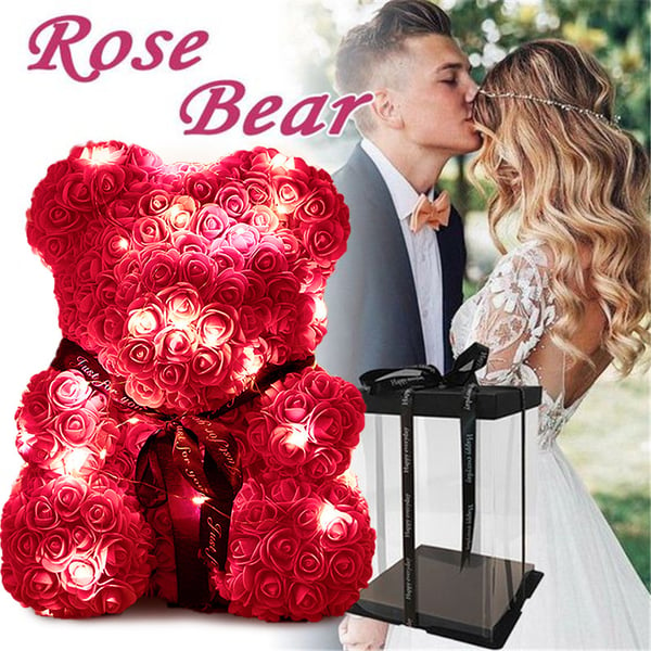 Handmade Rose Teddy Bear-Eternal Love