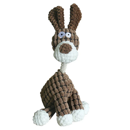 Corduroy Durable Donkey Chew Toy with Squeaker