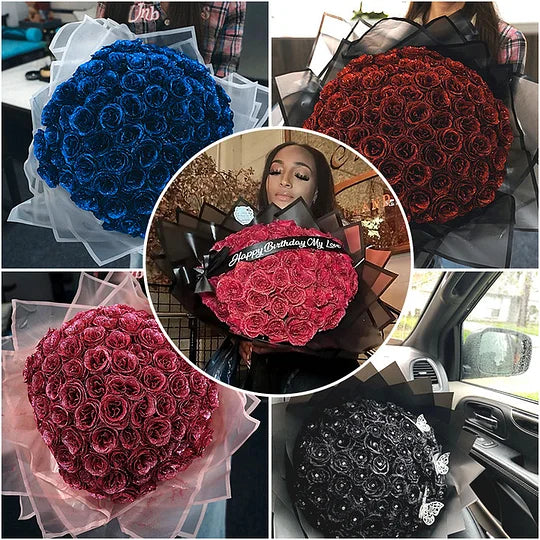 💕Glitter Rose Bouquet💕 - Best valentine's Day Gift to Love ONE (Never Wither)♡